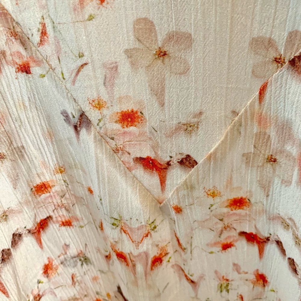 ALL SAINTS DRESS MAXI FLORAL IVORY 6 - Picture 6 of 12